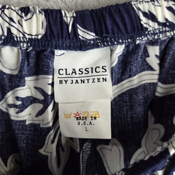 Jantzen Blue and White Wide Leg Pants - Picture 5 of 7